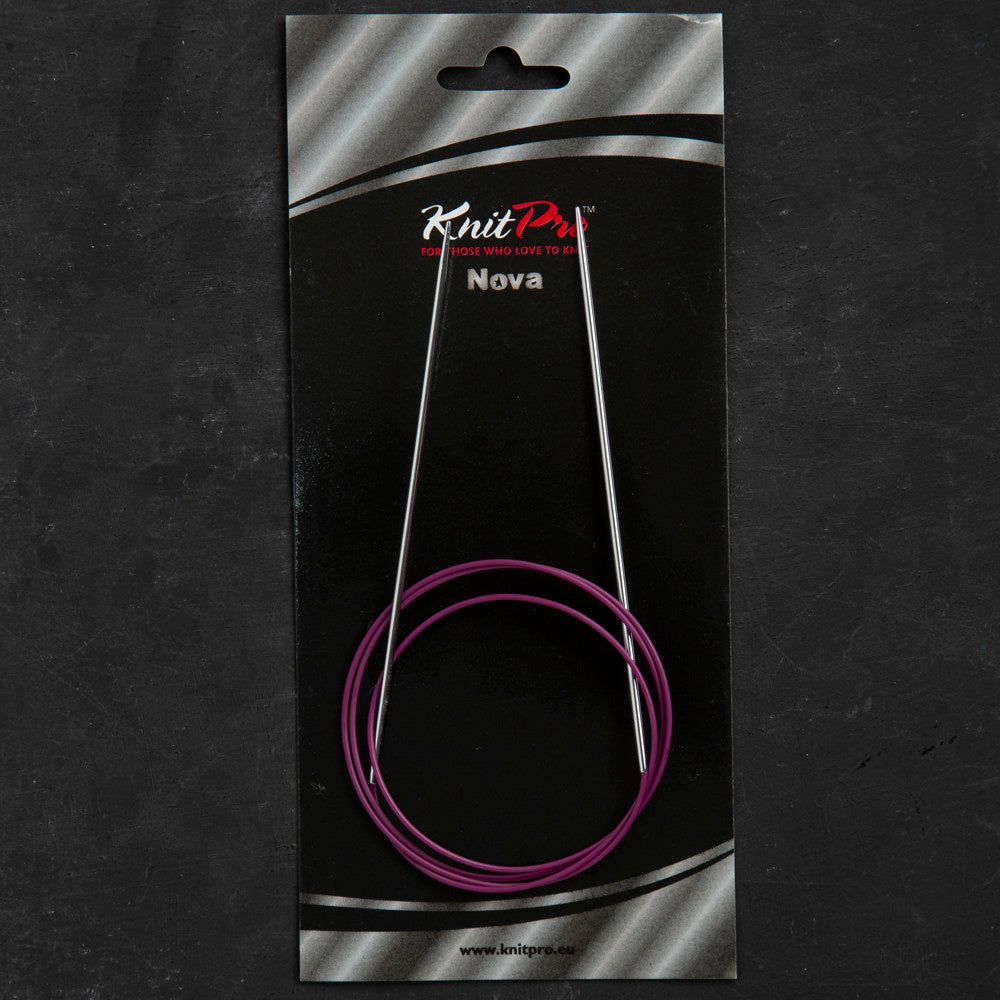 KnitPro Nova Metal 2 Mm 100 Cm Metal Mor Misinalı Şiş - 10361